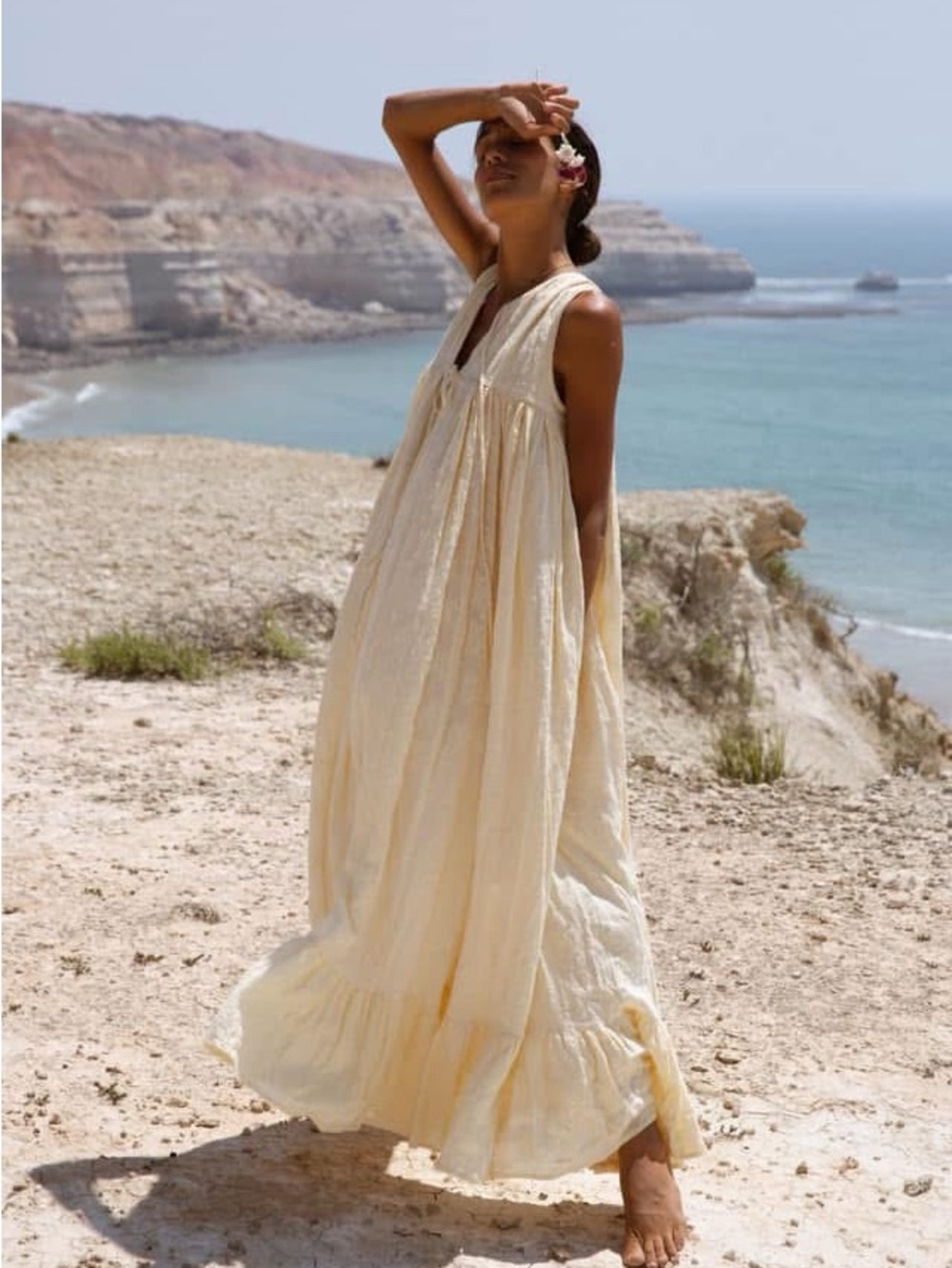 Daughters of India Ishya Gown, Butter